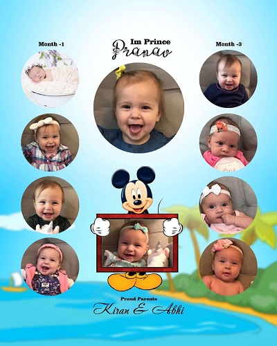 BIRTH PHOTO FRAME 1 to 12 Month