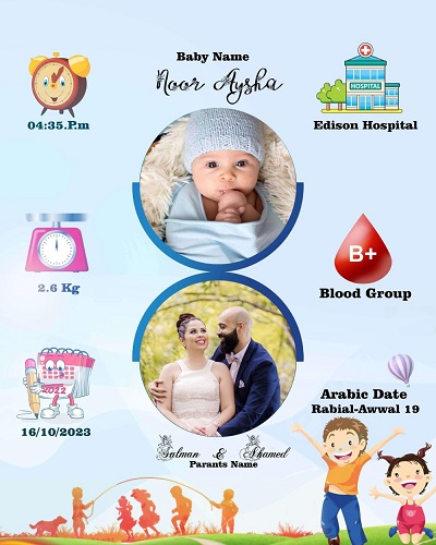 BIRTH PHOTO FRAME 1 to 12 Month