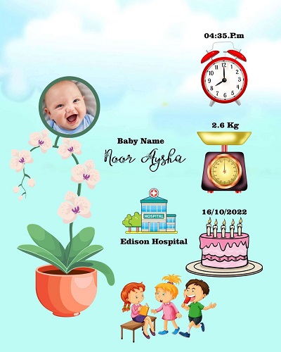 BIRTH PHOTO FRAME 1 to 12 Month