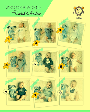 BIRTH PHOTO FRAME 1 to 12 Month