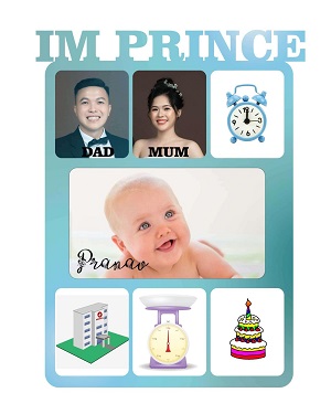 BIRTH PHOTO FRAME 1 to 12 Month