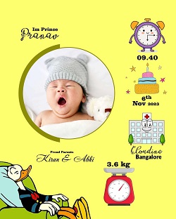 BIRTH PHOTO FRAME 1 to 12 Month