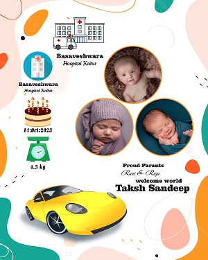 BIRTH PHOTO FRAME 1 to 12 Month