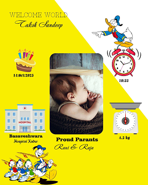 BIRTH PHOTO FRAME 1 to 12 Month
