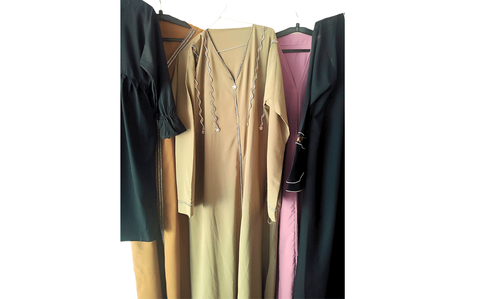 Premium Zipper Front Abaya with Embroidery