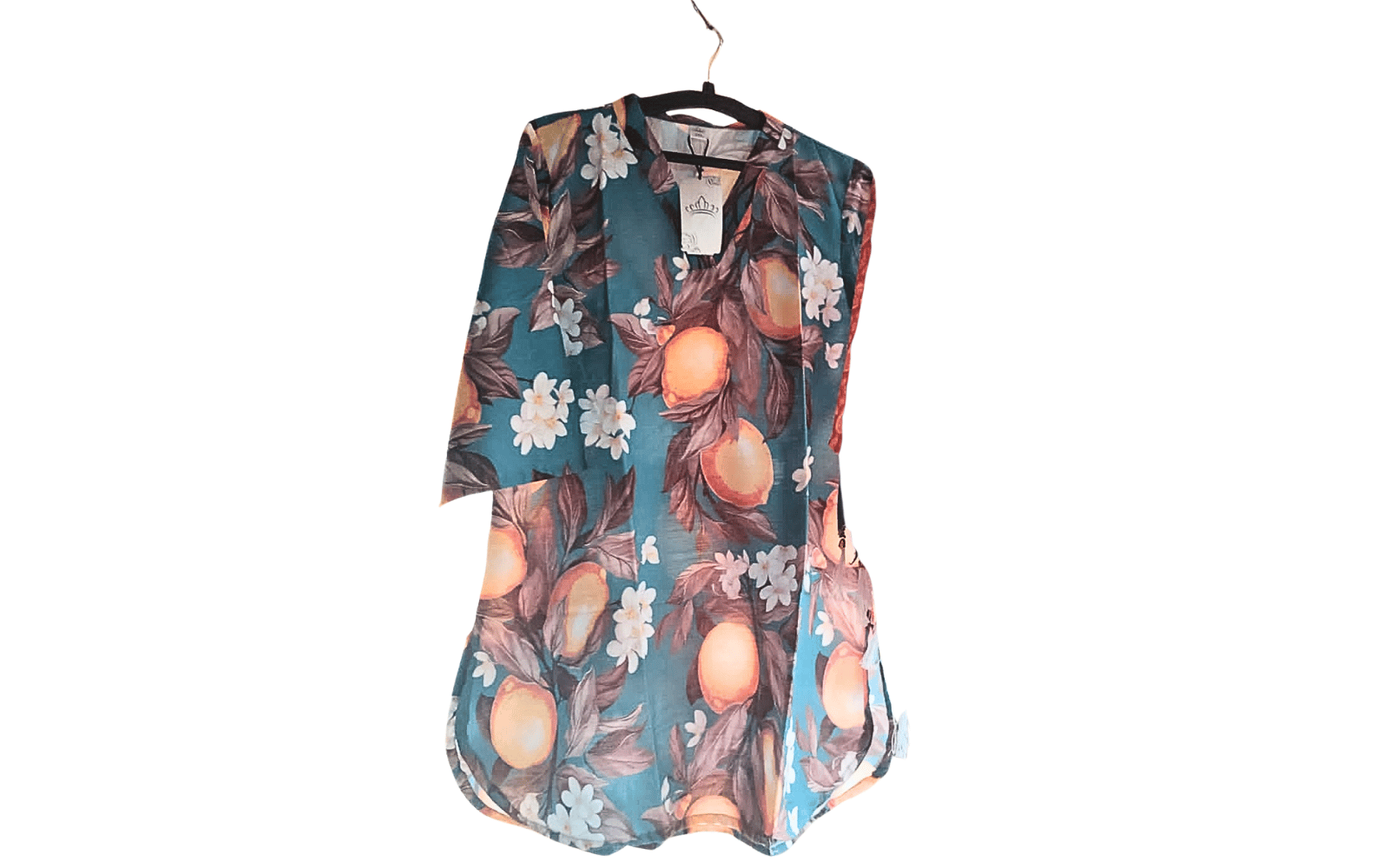 Trendy Printed Floral & Fruit Design Kurti