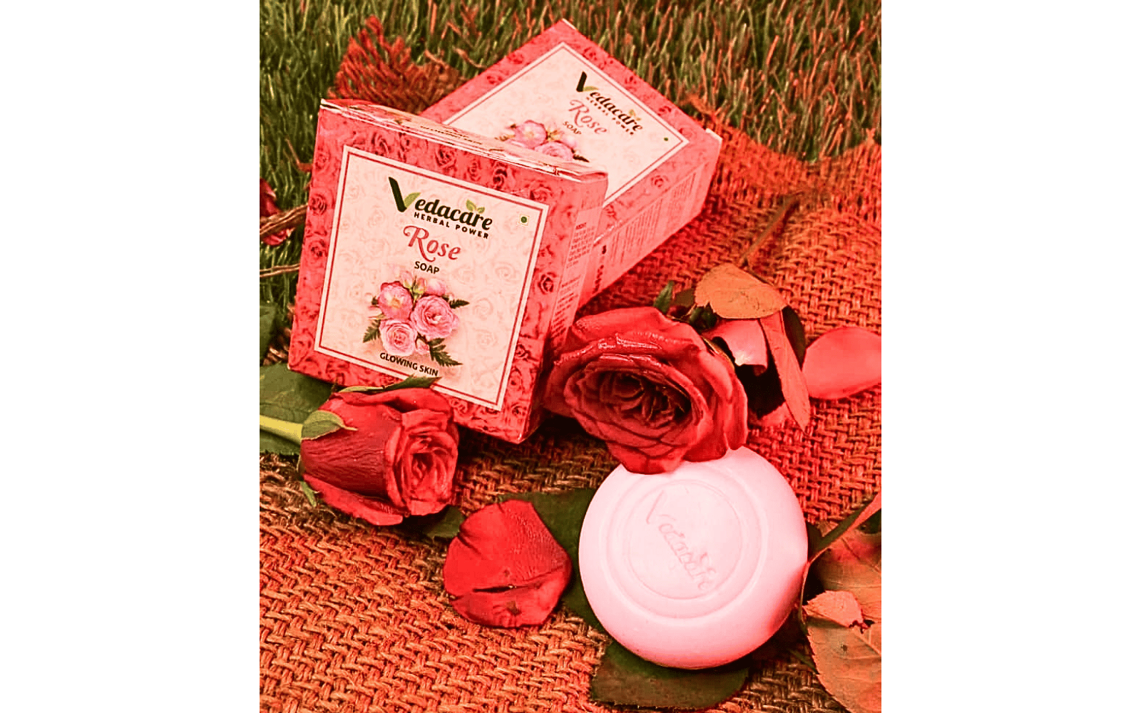 Vedacare Rose Herbal Soap – Natural Glow Formula