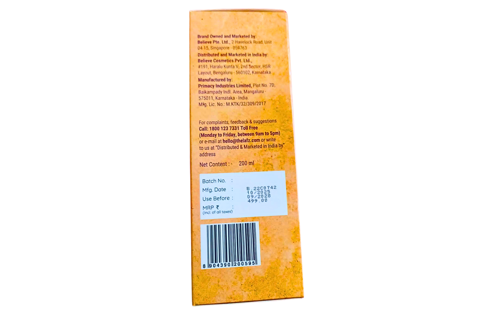 LAFZ Onion Seed Hair Oil with Black Seed Oil (200ml)