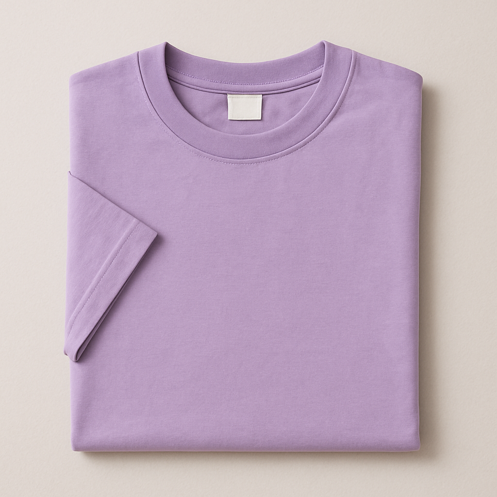 Men’s Cotton Round Neck T-Shirt – Lavender