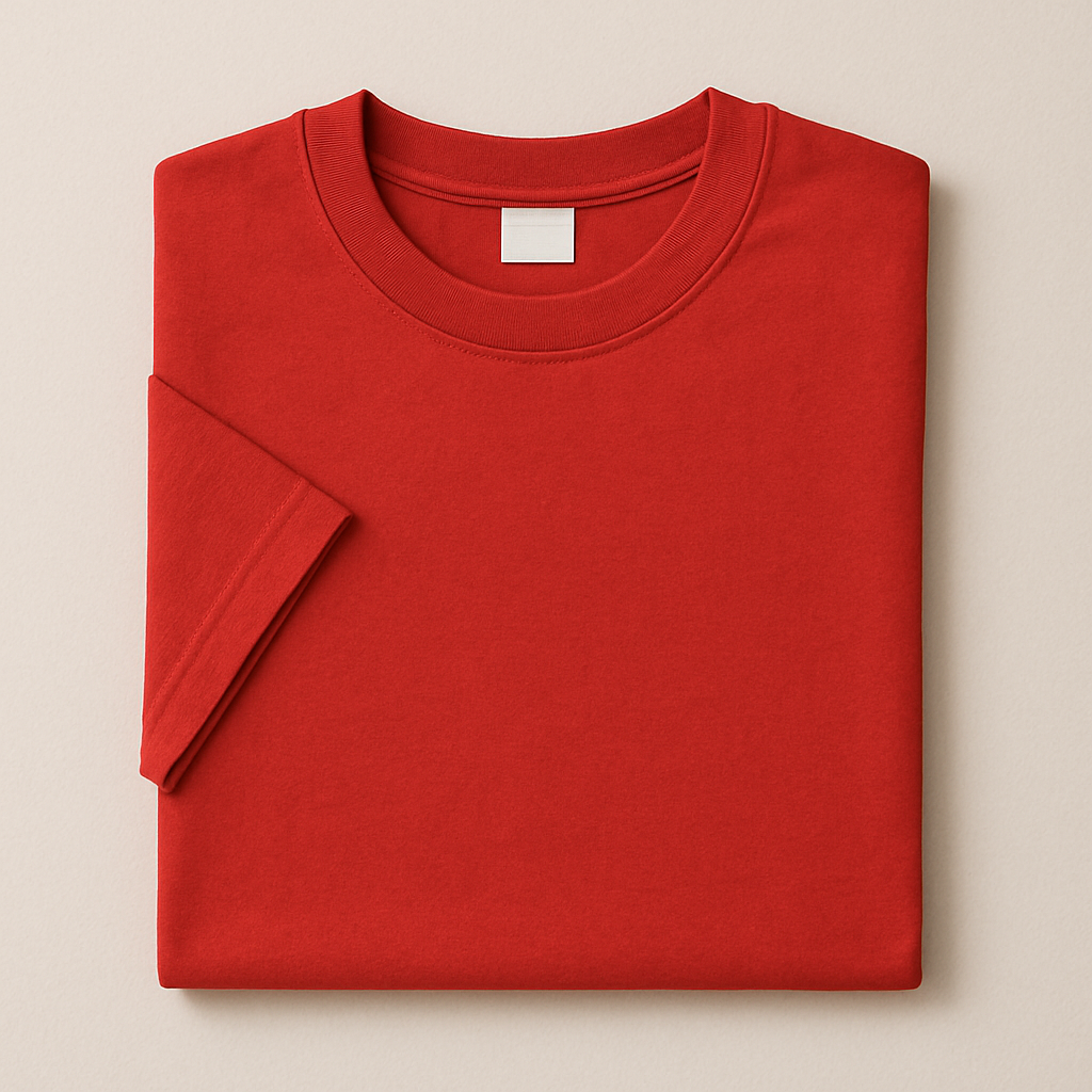 Men’s Cotton Round Neck T-Shirt – Red