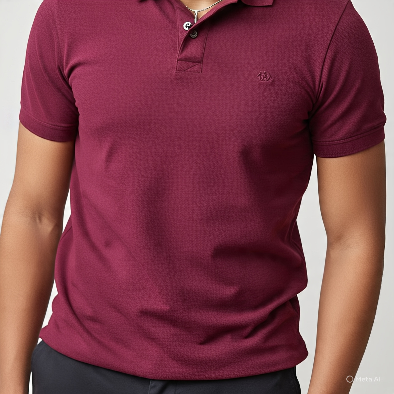 Men’s Cotton Polo T-Shirt – Maroon
