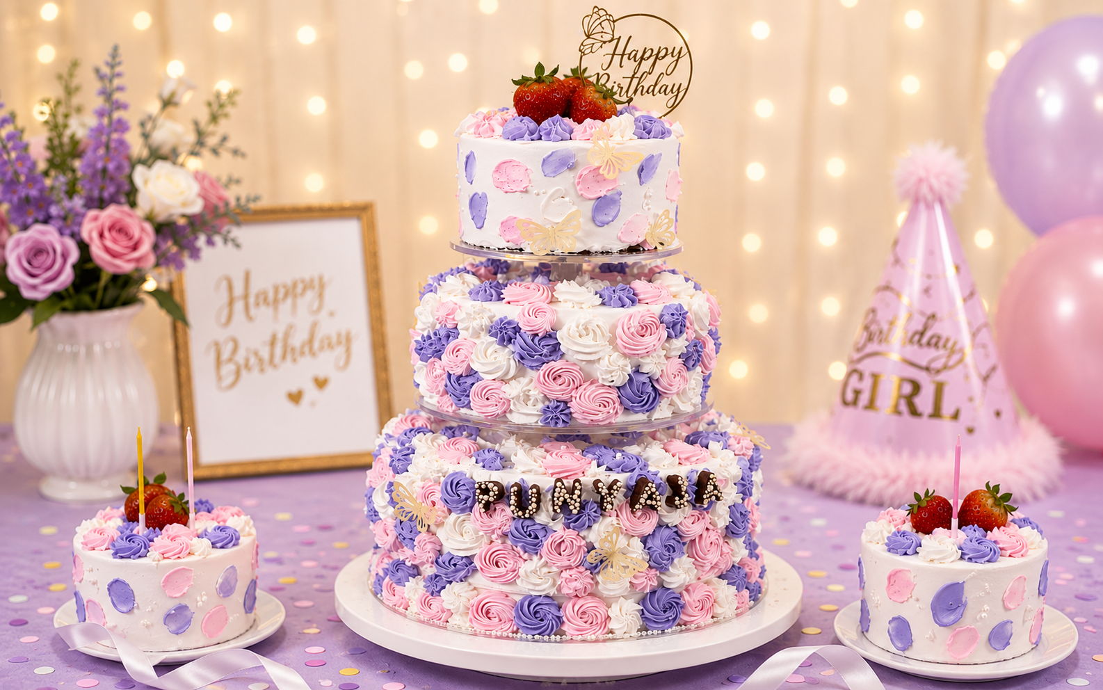 Premium Floral Celebration Cake