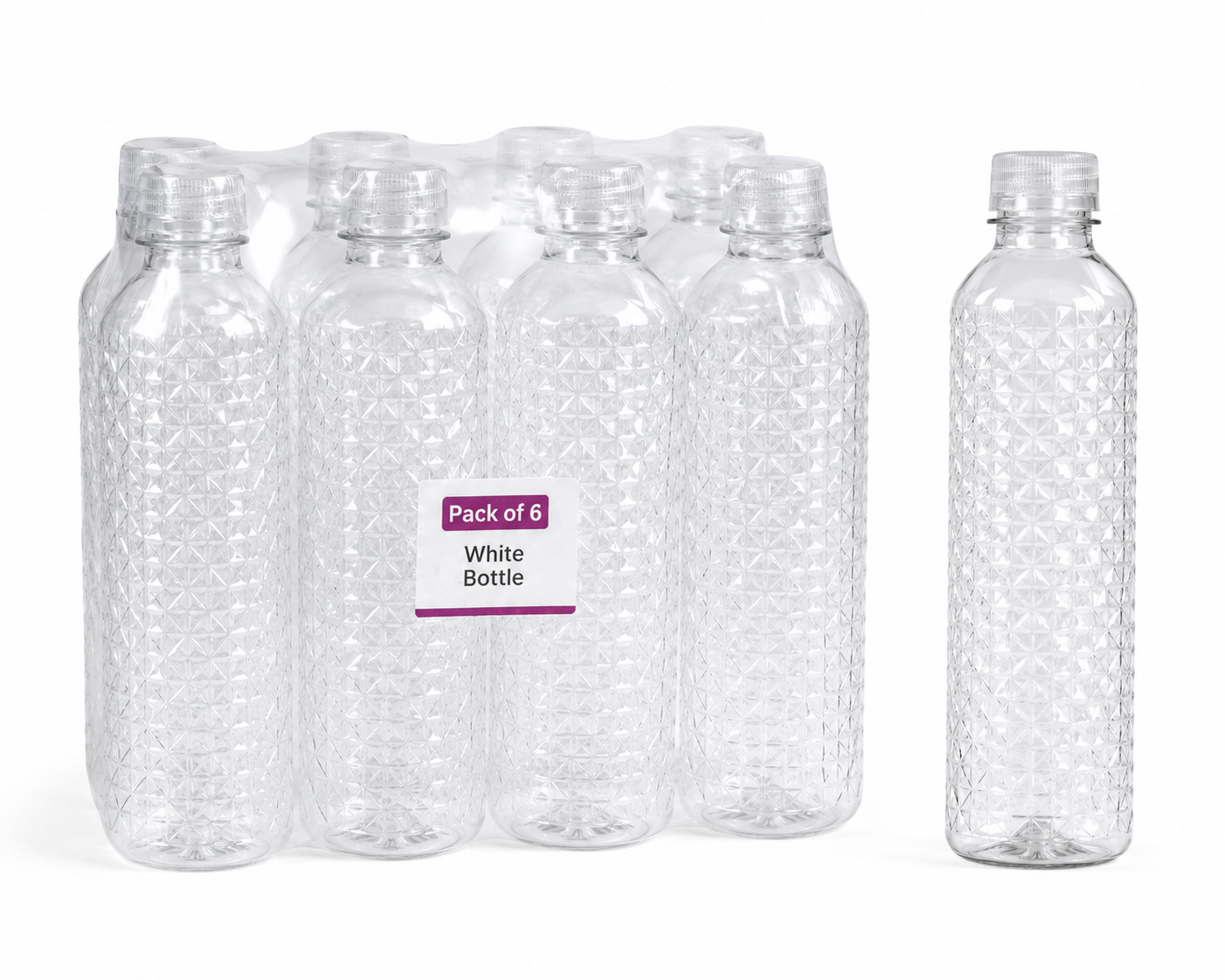 Premium Fridge Water Bottles – Pack of 6