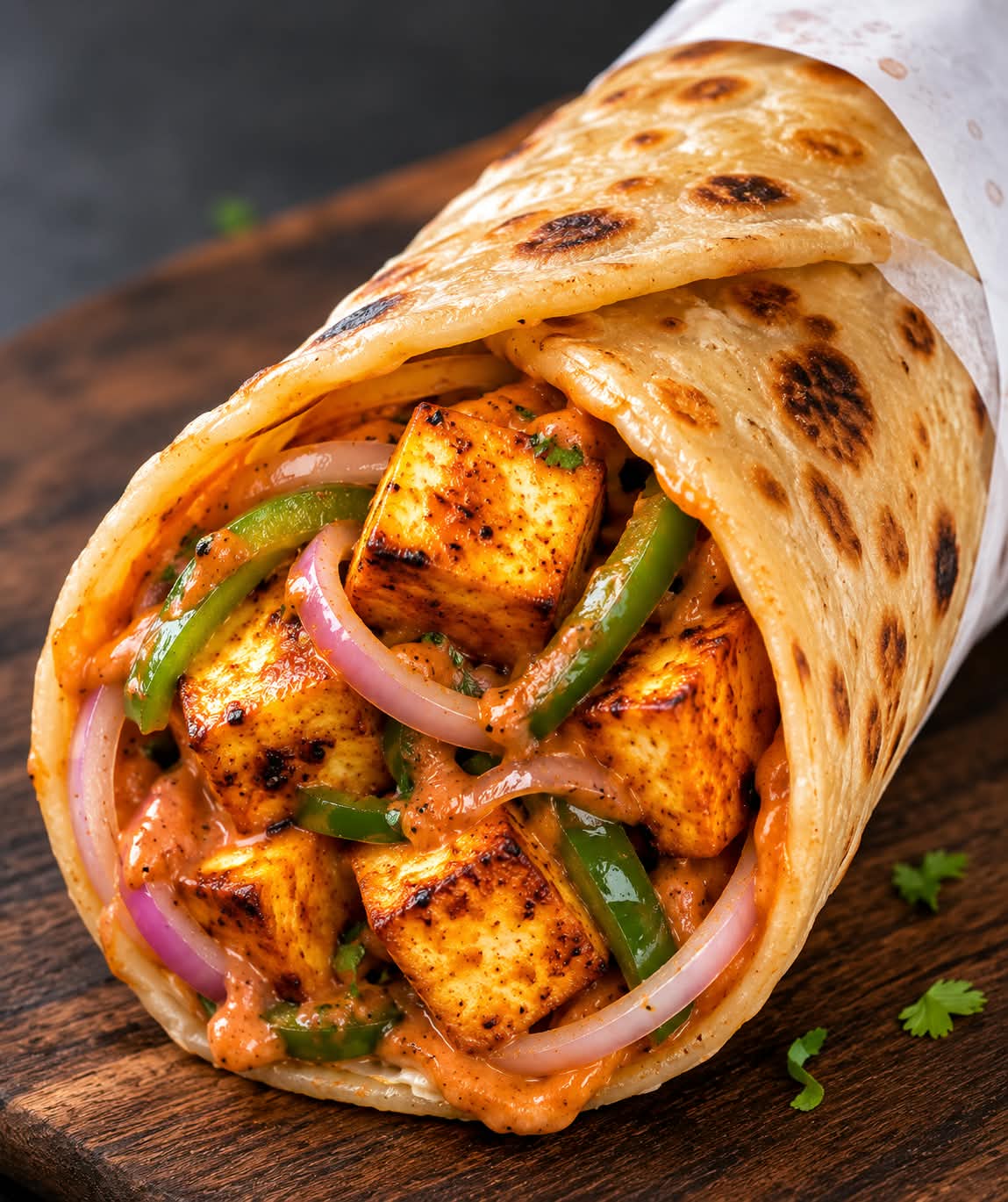 Paneer kathi roll