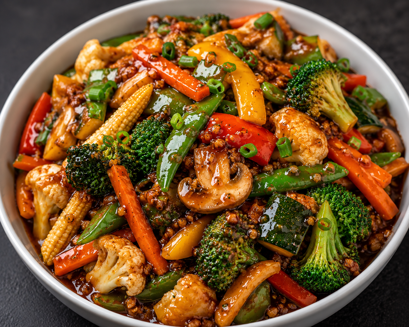 EXOTIC VEG WITH HOT GARLIC SAUCE